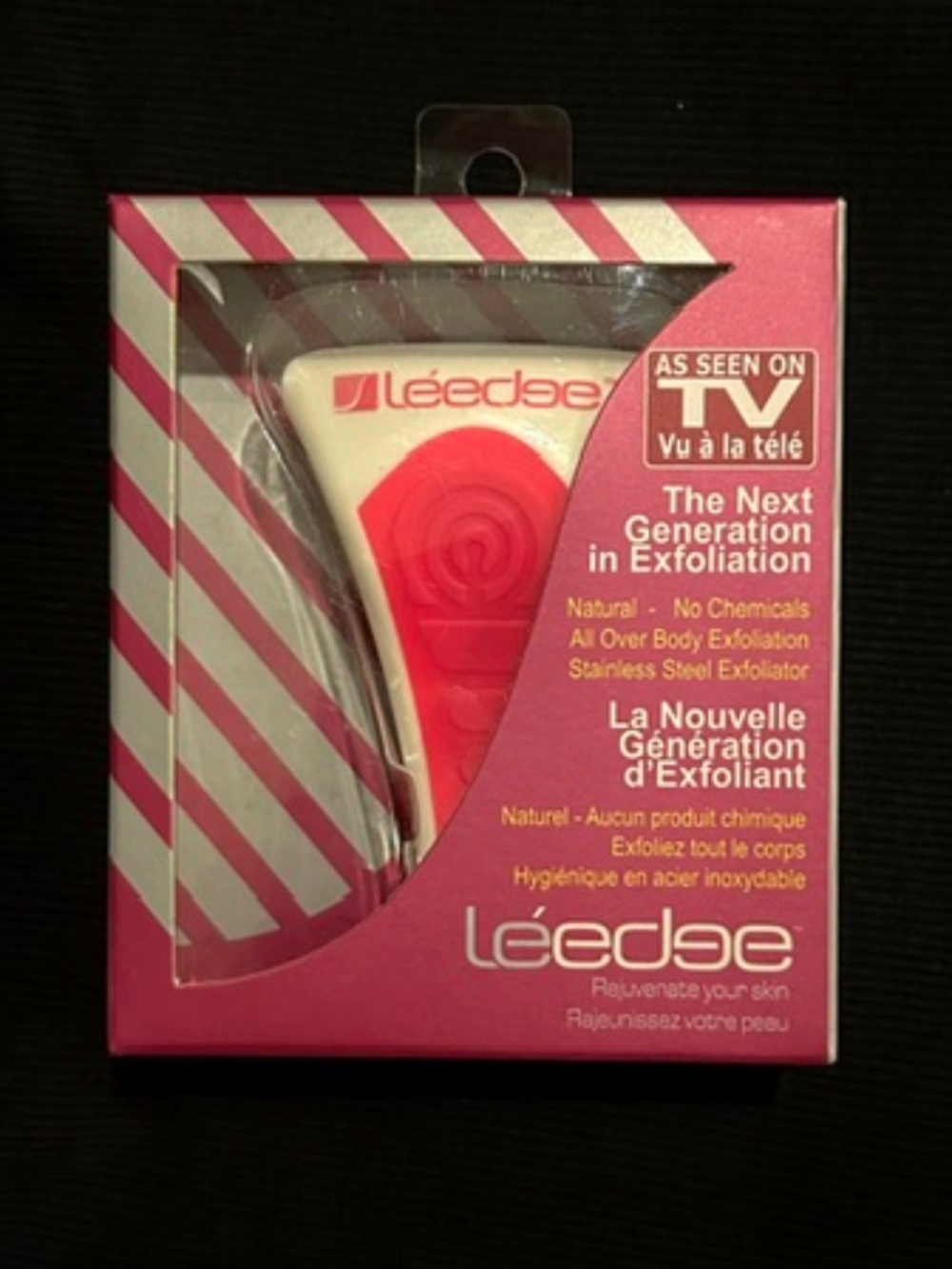 Lé Edge Pink Face and Body Exfoliator tool - NIB
